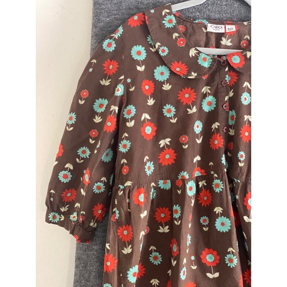 Cato Woman Top Peplum Brown Floral Pull Over Button Front 18/20W - Picture 2 of 10